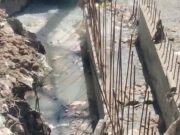 कुसुमखेड़ा मुख्य चौराहे पर चल रहे निर्माण कार्य का हाल