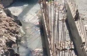 कुसुमखेड़ा मुख्य चौराहे पर चल रहे निर्माण कार्य का हाल